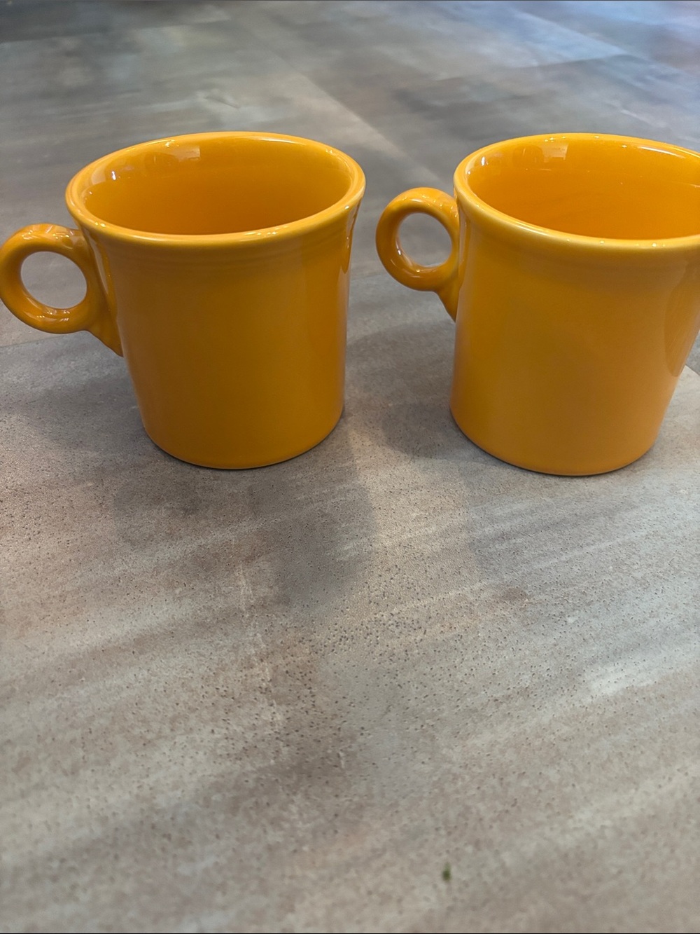 Fiesta marigold Ceramic Coffee Mugs - Pair
